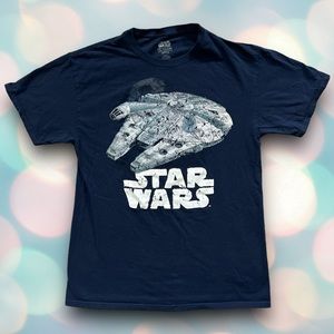 Star Wars Disney Retro Millenium Falcon Death Star Men’s Tee Shirt Top M